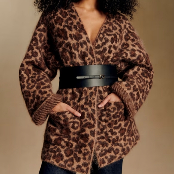 Sezane Oscar Leopard Print Jacket, Quiet Luxury, French, Statement, GUC, OS - Picture 2 of 11